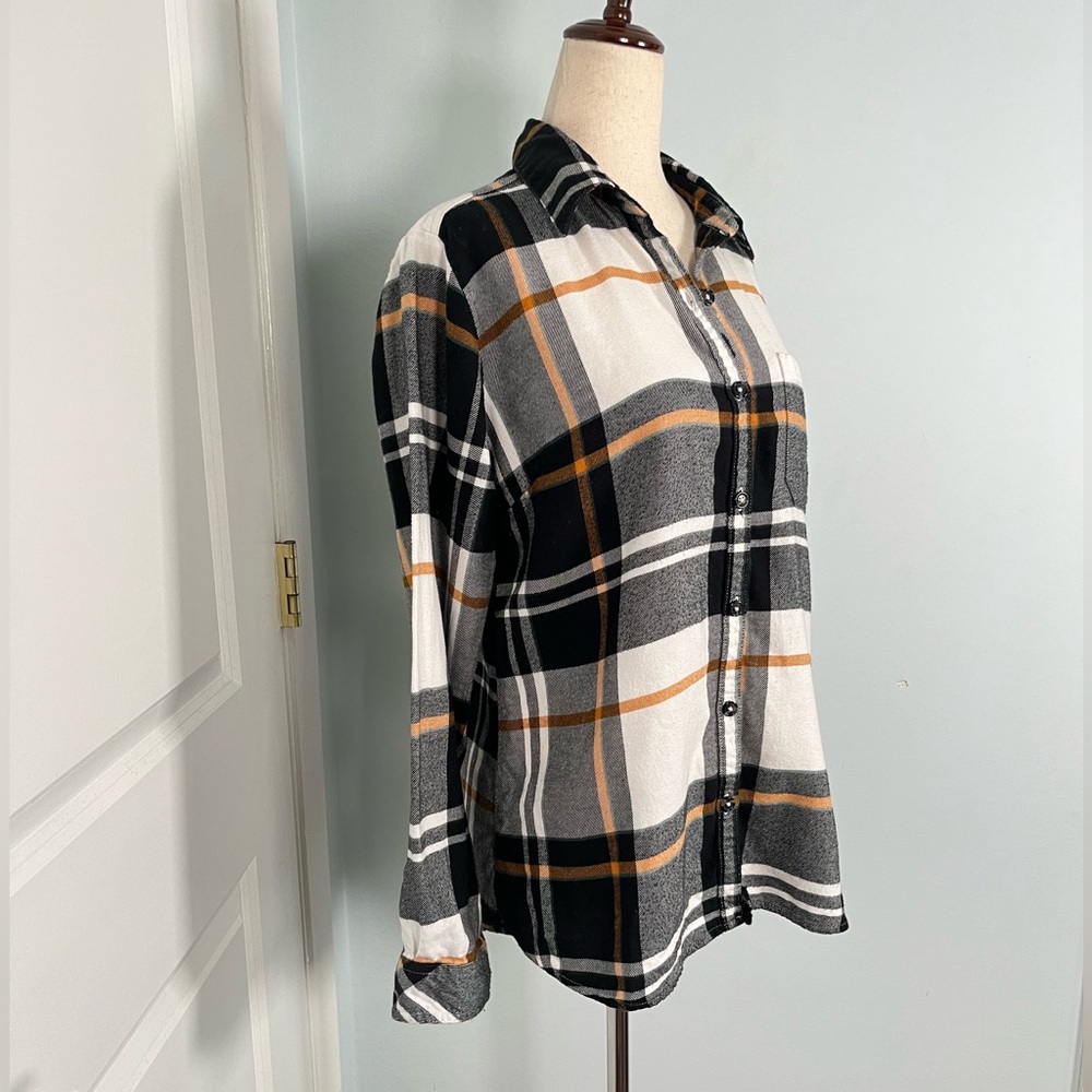 Dickies vintage woman’s flannel plaid Button Down Shirt size S - Picture 8 of 12
